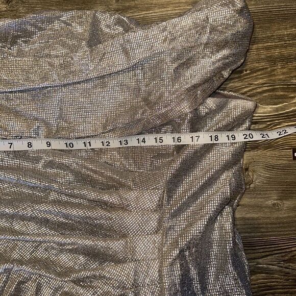 ALEX EVENINGS 18W Glitter Gold Wrap Neck Dress NWOT. 14 - Picture 11 of 12